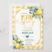 Elegant Mama's Main Squeeze Blue Lemon Baby shower Kaart (Voorkant)