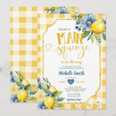 Elegant Mama's Main Squeeze Blue Lemon Baby shower Kaart (Voorkant / Achterkant)