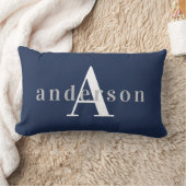 Elegant Mame en Monogram Nursery Lumbar Pillow Kussen (Deken)