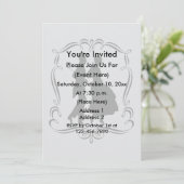 Elegant Man en vrouw silhouet partij Kaart (Staand voorkant)