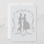 Elegant Man en vrouw silhouet partij Kaart (Achterkant)