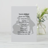 Elegant Man en vrouw silhouet partij Kaart (Staand voorkant)