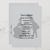 Elegant Man en vrouw silhouet partij Kaart (Voorkant / Achterkant)