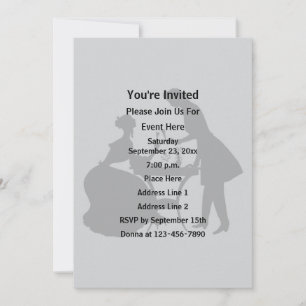 Elegant Man en vrouw silhouet partij Kaart