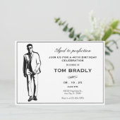 Elegant Man met zonnebril en pak Verjaardag Kaart (Staand voorkant)