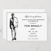 Elegant Man met zonnebril en pak Verjaardag Kaart (Voorkant / Achterkant)