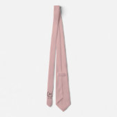 Elegant Man of Honor Trouwmonogram Roze Stropdas (Achterkant)