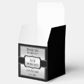 Elegant Man Silver & Black Verjaardag Bedankdoosjes (Geopend)