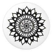  Elegant Mandala Bloesem Bloesem Bloemen Ronde Keramische Knop (Voorkant)