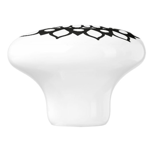 Elegant Mandala Bloesem Bloesem Bloemen Ronde Keramische Knop (Zijkant)