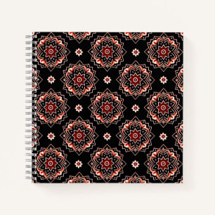 Elegant Mandala Boho Bloemenpatroon Notitieboek