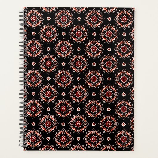 Elegant Mandala Boho Bloemenpatroon Planner (Voorkant)