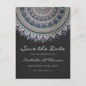 Elegant Mandala Bruiloft Save the Date Briefkaarte Aankondigingskaart (Voorkant)