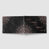 Elegant mandala confetti en marmer design gastenboek (Volledig)