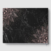 Elegant mandala confetti en marmer design gastenboek (Achterkant)