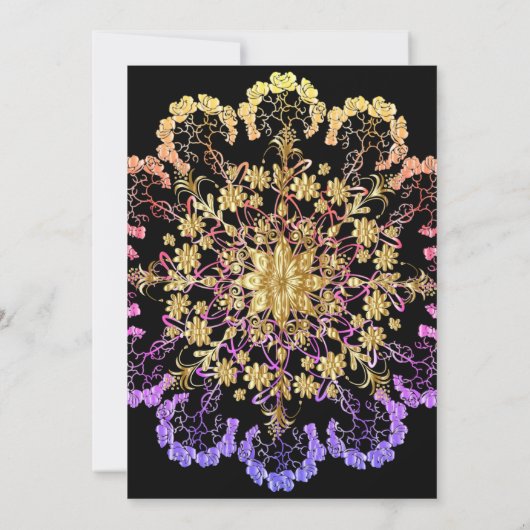 Elegant Mandala Engagement Party Kaart (Achterkant)