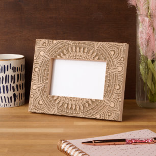 Elegant Mandala Floral Design Gegraveerde Lijstjes