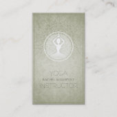 Elegant Mandala Floral Yoga Meditation Instructor Visitekaartje (Voorkant)