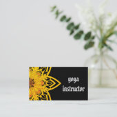 Elegant Mandala Flower Logo Yoga Instructor Visitekaartje (Staand voorkant)