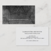 Elegant Mandala Flower Logo Yoga Instructor Visitekaartje (Voorkant / Achterkant)