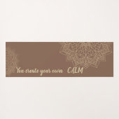 Elegant Mandala Glitter-You Creëer Je eigen kalm Yogamat (Achterkant (horizontaal))