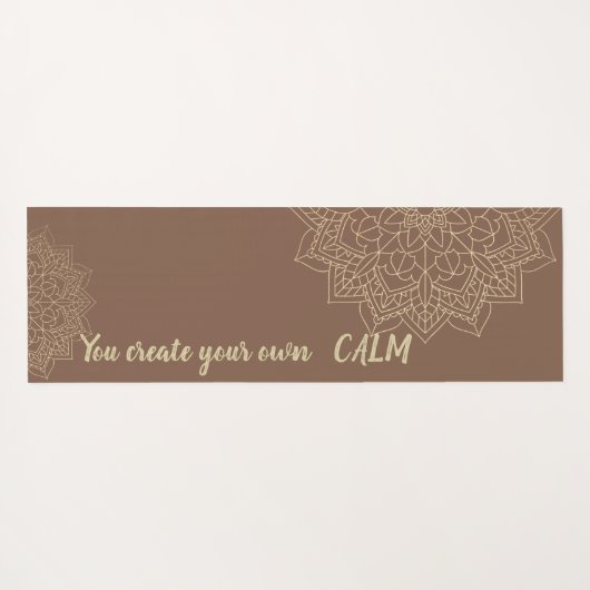 Elegant Mandala Glitter-You Creëer Je eigen kalm Yogamat (Achterkant (horizontaal))