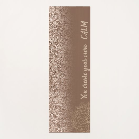 Elegant Mandala Glitter-You Creëer Je eigen kalm Yogamat (Voorkant)