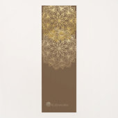 Elegant Mandala Gold Brown gepersonaliseerd (1 zij Yogamat (Voorkant)