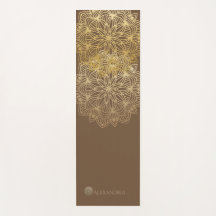 Elegant Mandala Gold Brown gepersonaliseerd (1 zij