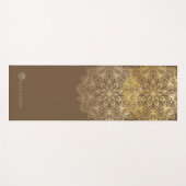 Elegant Mandala Gold Brown gepersonaliseerd (1 zij Yogamat (Voorkant (horizontaal))