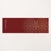 Elegant Mandala Gold Grey Personalized (1 zijde) Yogamat (Voorkant (horizontaal))