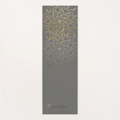 Elegant Mandala Gold Grey Personalized (1 zijde) Yogamat (Voorkant)