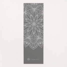 Elegant Mandala Gray Persoonlijk (1 zijkant) Yogamat