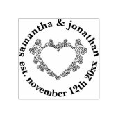 Elegant Mandala Hart Bruiloft Rubberstempel (Afrduk)