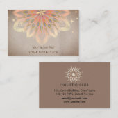 Elegant Mandala Holistic Lotus Floral Zen Yoga Visitekaartje (Voorkant / Achterkant)