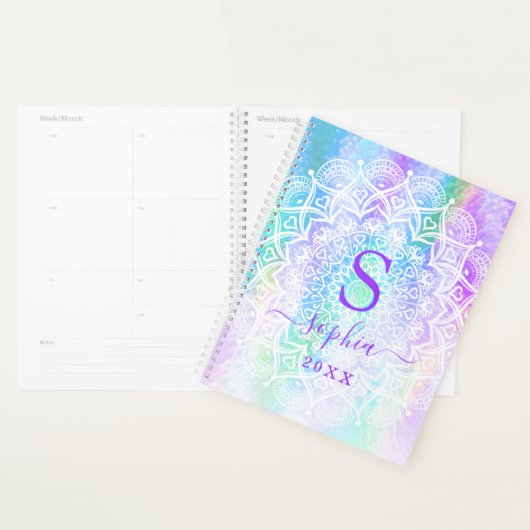 Elegant Mandala Holographic Iridescent 2022 2023 Planner (Display)