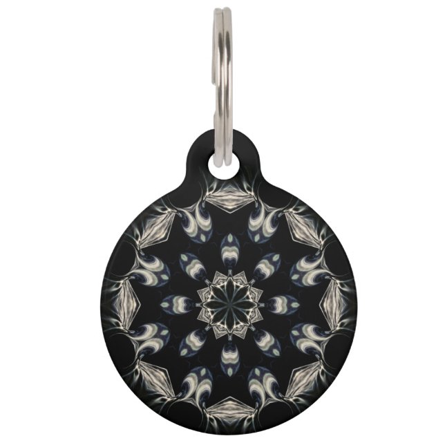 Elegant Mandala Huisdierpenning (Voorkant)