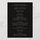Elegant Mandala Indian Black Boho Wedding Program Programmakaart (Achterkant)