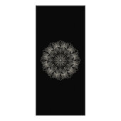 Elegant Mandala Indian Boho Black Wedding Men Reclamekaart (Achterkant)