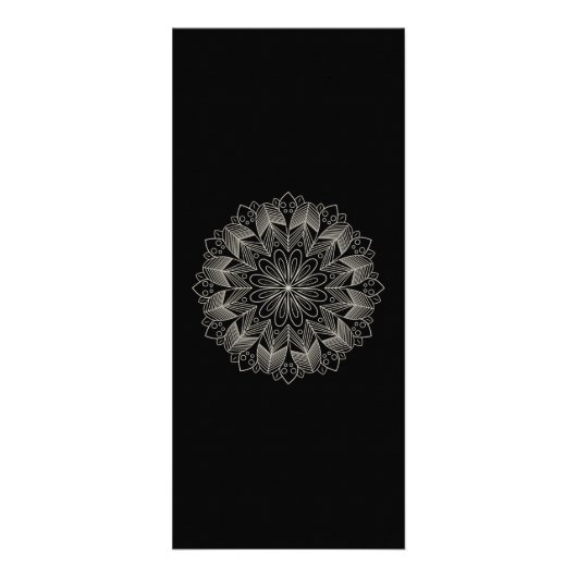 Elegant Mandala Indian Boho Black Wedding Men Reclamekaart (Achterkant)