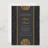 Elegant Mandala Indian Wedding Invitation Kaart (Voorkant)