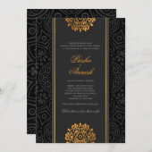 Elegant Mandala Indian Wedding Invitation Kaart (Voorkant / Achterkant)