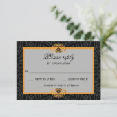 Elegant Mandala Indian Wedding RSVP (Staand voorkant)