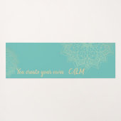 Elegant Mandala - Je Creëer je eigen kalm Yoga Yogamat (Achterkant (horizontaal))