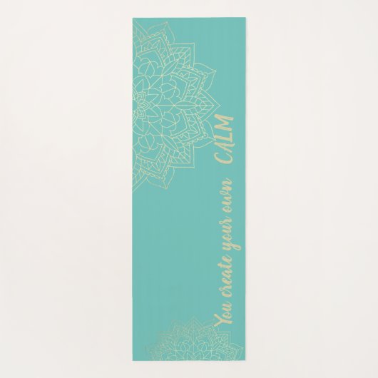 Elegant Mandala - Je Creëer je eigen kalm Yoga Yogamat (Achterkant)