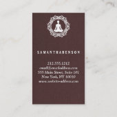 Elegant Mandala Logo Yoga Healing Health Visitekaartje (Achterkant)