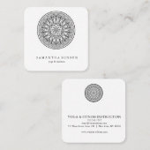 Elegant Mandala Logo Yoga symbool van het universu Vierkante Visitekaartje (Voorkant / Achterkant)