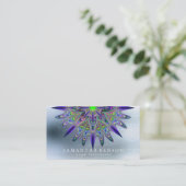 Elegant Mandala Lotus Flower Logo Yoga Instructor Visitekaartje (Staand voorkant)