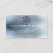 Elegant Mandala Lotus Flower Logo Yoga Instructor Visitekaartje (Achterkant)