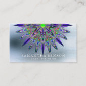 Elegant Mandala Lotus Flower Logo Yoga Instructor Visitekaartje (Voorkant)